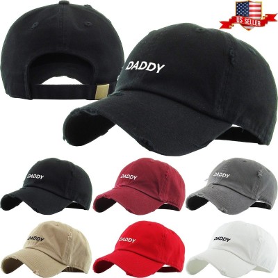 Daddy Embroidery Dad Hat Cotton Adjustable Baseball Cap Unconstructed  eb-78320968
